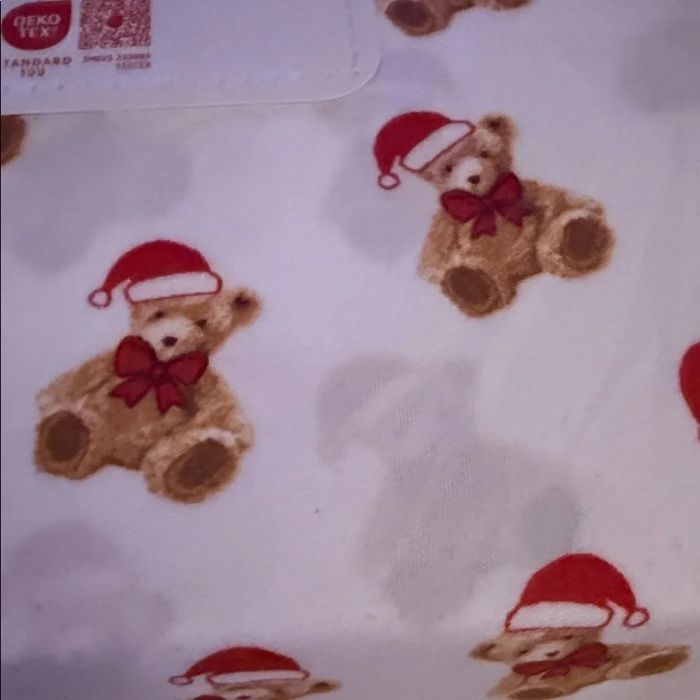Queen Sheet Set - White with Brown Teddy Bears